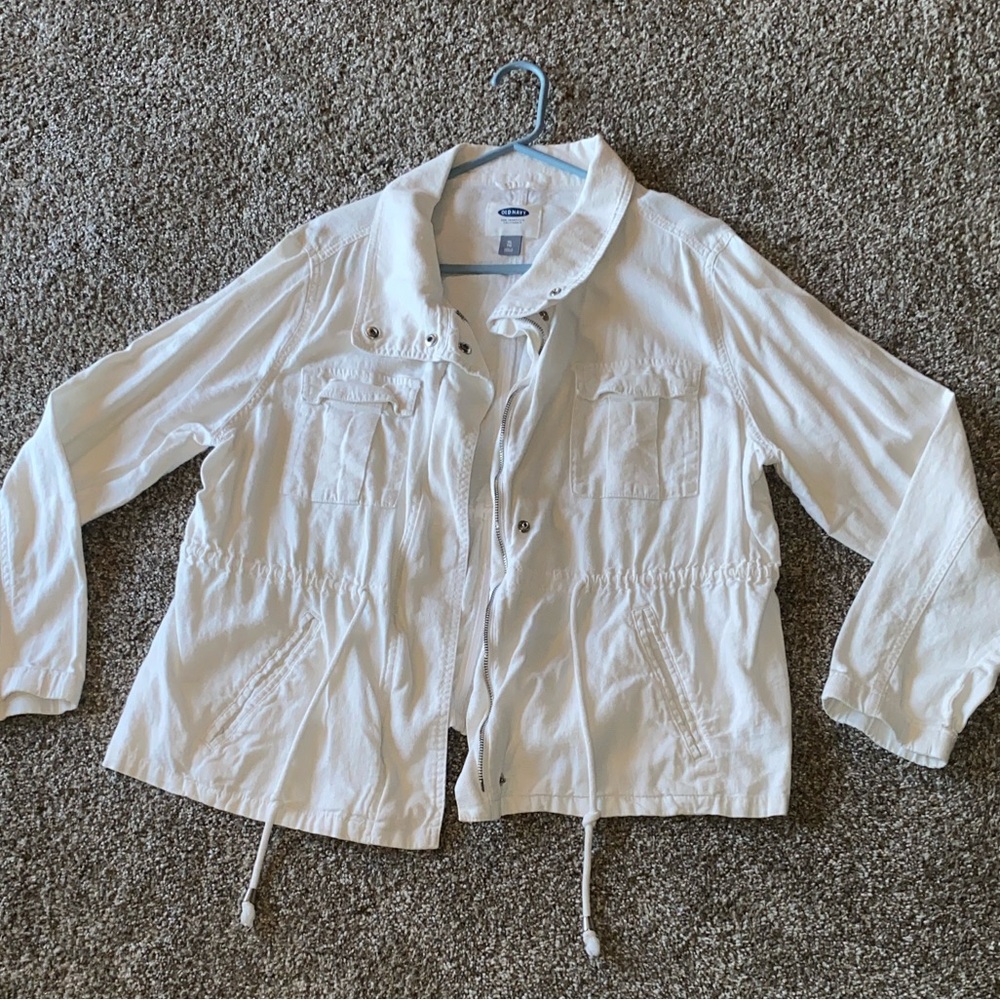 Old Navy Women's Crisp White Utility Jacket - Picture 2 of 3